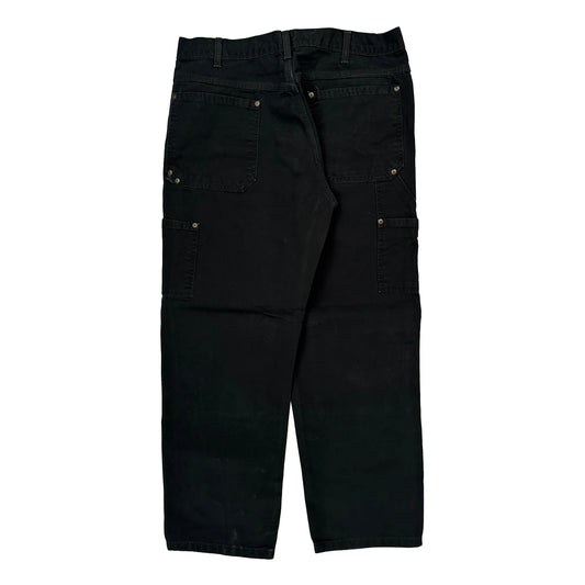 Unbranded Double Knee Carpenter Trousers - 34W 30L Black Cotton
