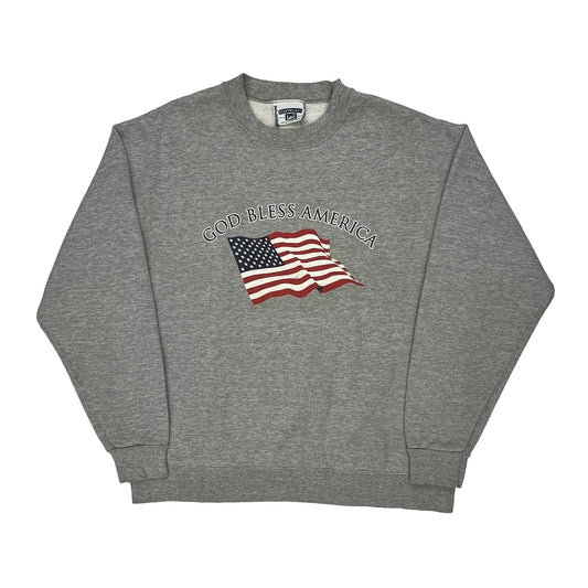 Lee Sweatshirt - Large Grey Cotton Blend