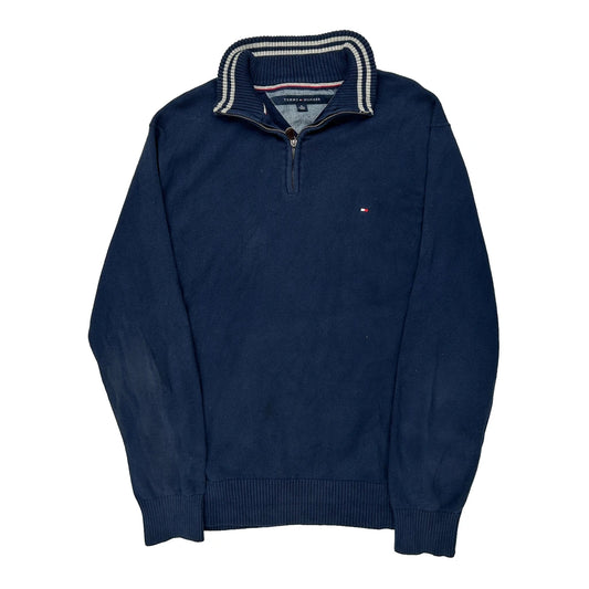 Tommy Hilfiger Striped Jumper - XL Navy Cotton