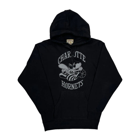 Vintage Charlotte Hornets Hardwood Classics Nba Graphic Hoodie - Small Black Cotton