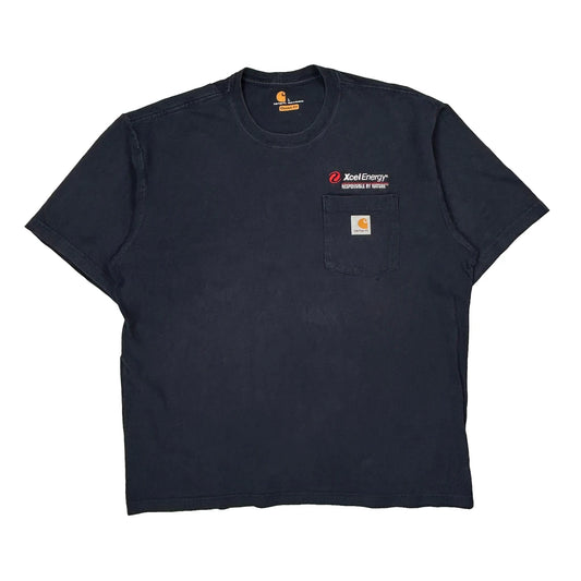 Xcel Energy Carhartt T-Shirt - Large Navy Cotton