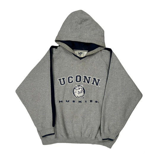 Uconn Huskies Lee Sport College Hoodie - XL Grey Polyester Blend