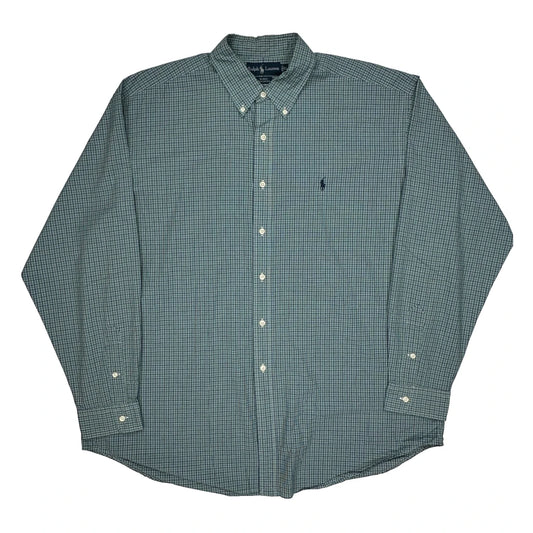 Blake Ralph Lauren Checked Shirt - XL Green Cotton
