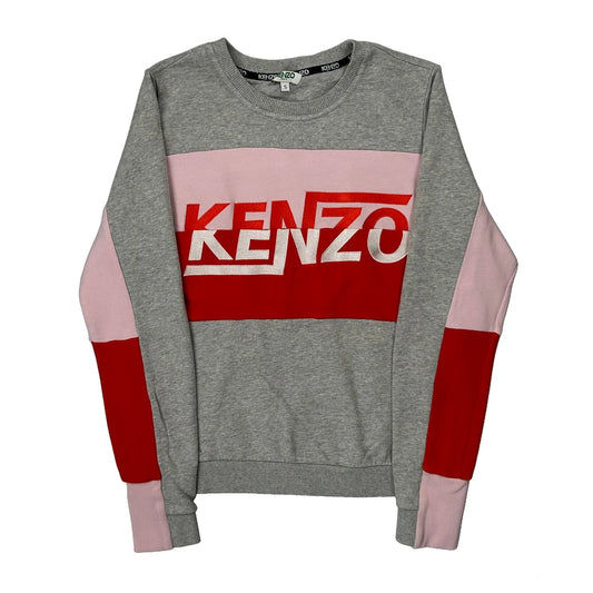 Kenzo Spellout Sweatshirt - Small Grey Cotton