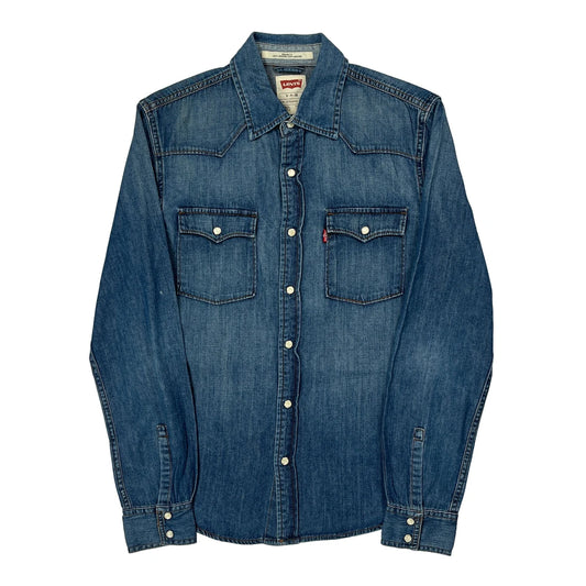 Vintage Levis Denim Shirt - Small Blue Denim
