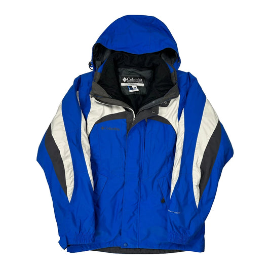Vintage Columbia Waterproof Ski Jacket - Small Blue Polyester