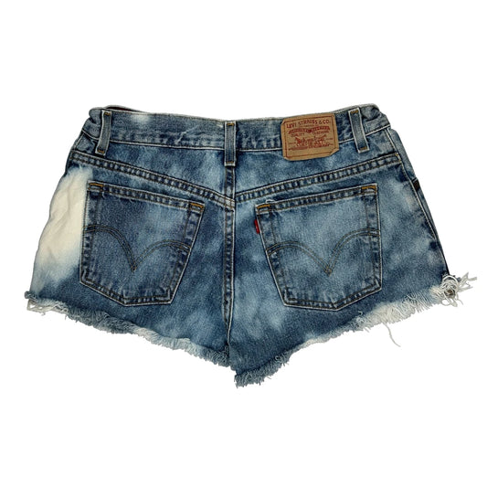 Levis Denim Shorts - 28W UK 8 Light Wash Cotton
