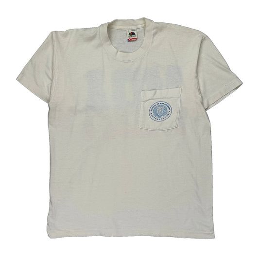 Mba Fruit Of The Loom Single Stitch T-Shirt - Large White Cotton