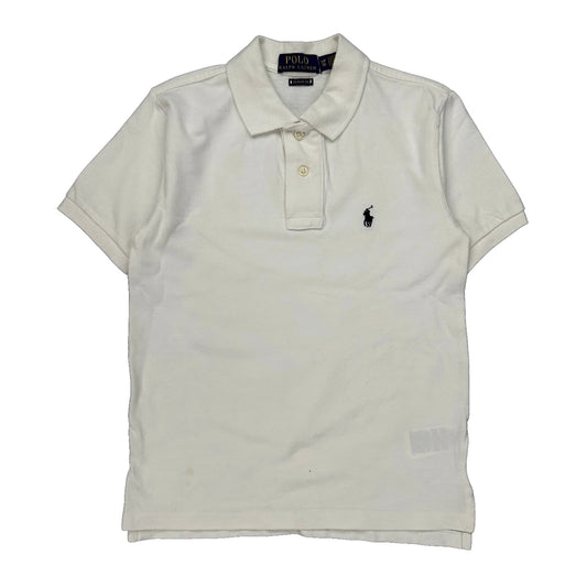 Age 8-9 Polo By Ralph Lauren Polo Shirt - Small White Cotton