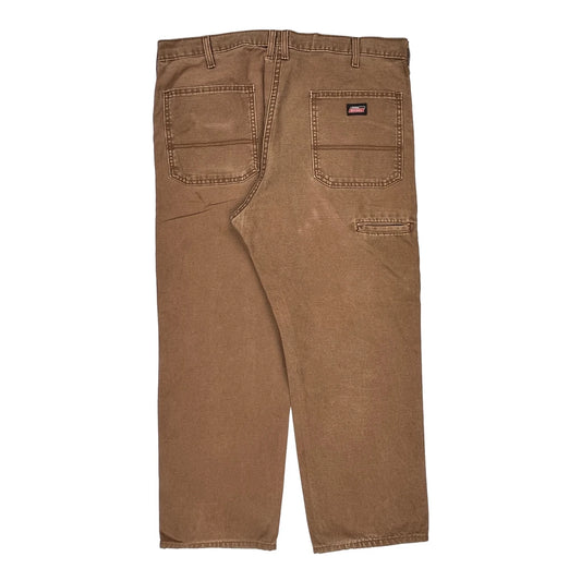 Dickies Carpenter Trousers - 38W 30L Brown Cotton