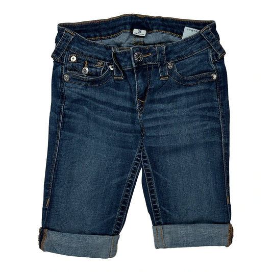 True Religion Denim Shorts - 25″ Waist Blue Denim