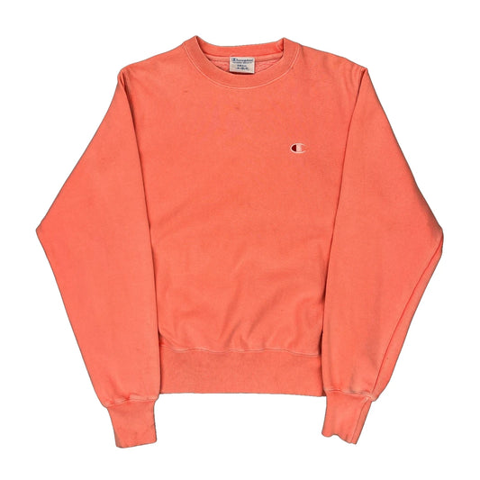 Reverse Weave Champion Sweatshirt - Small Orange Cotton