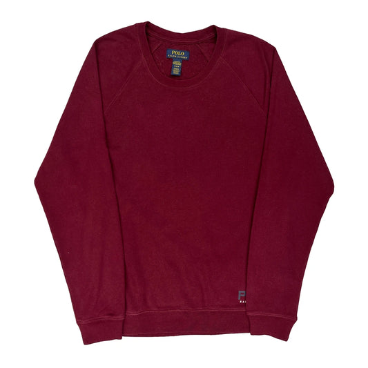Polo By Ralph Lauren Sweatshirt - Medium Burgundy Cotton