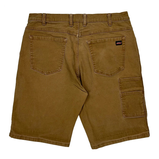 Dickies Carpenter Shorts - 34W 11L Brown Cotton