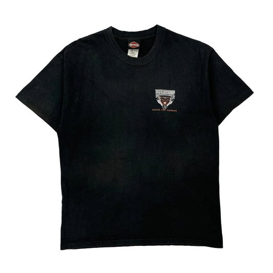 Made In Usa Wolverine Harley Davidson T-Shirt - Large Black Cotton