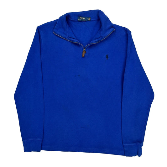 Polo By Ralph Lauren 1/4 Zip - Medium Blue Cotton