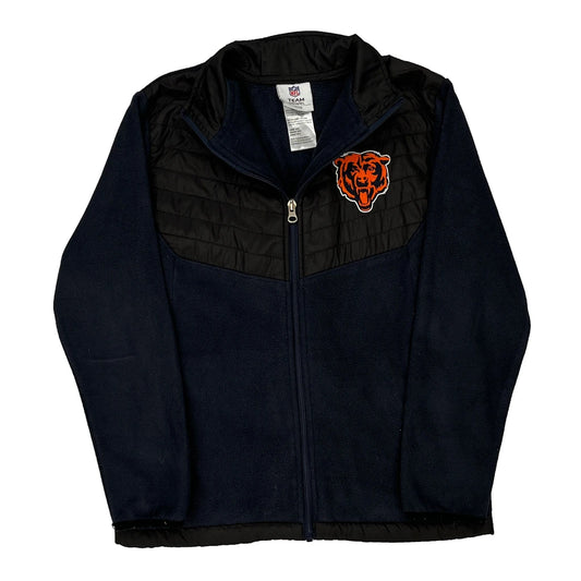 Chicago Bears, Age 10-12 Nfl Fleece Jacket - Large Navy Polyester
