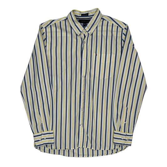 Vintage Tommy Hilfiger Striped Shirt - Medium Multicoloured Cotton