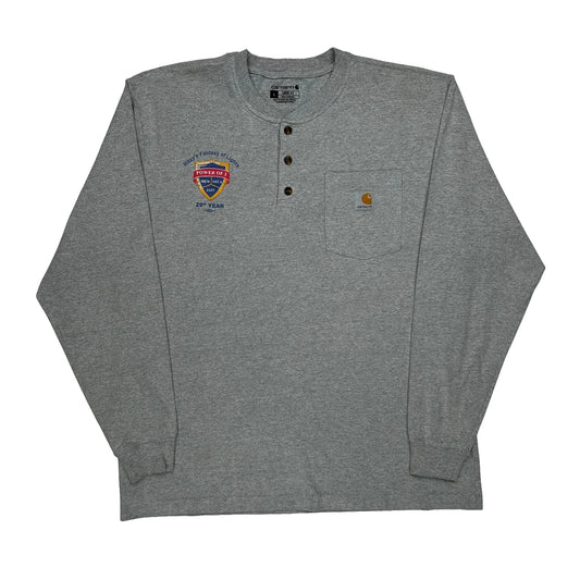 Vintage Power Of Pride Carhartt Long Sleeve T-Shirt - Large Grey Cotton