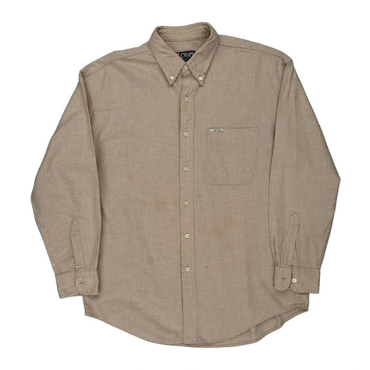 Chaps Ralph Lauren Checked Shirt - Large Beige Cotton