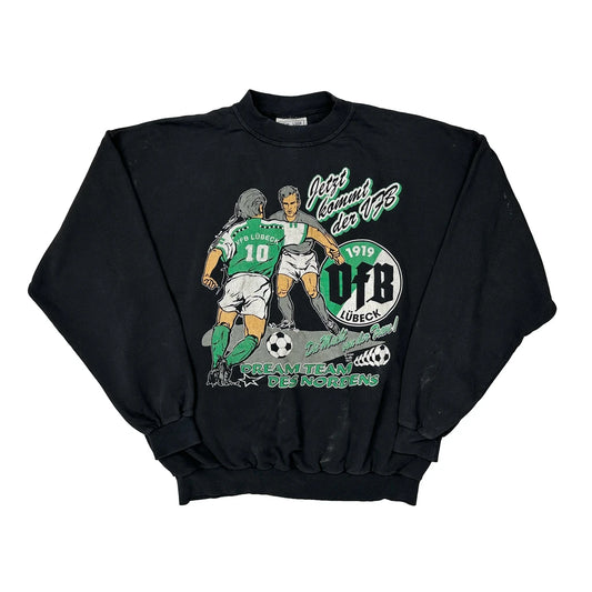 Vintage 96/97 Vfb Lübeck New Look Graphic Sweatshirt - Large Black Cotton