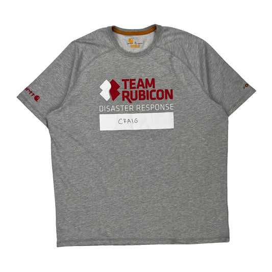 Team Rubicon Carhartt Graphic T-Shirt - XL Grey Cotton Blend
