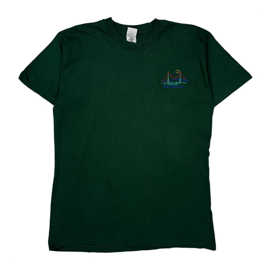 Vintage Blank Fruit Of The Loom Single Stitch T-Shirt - XL Green Cotton