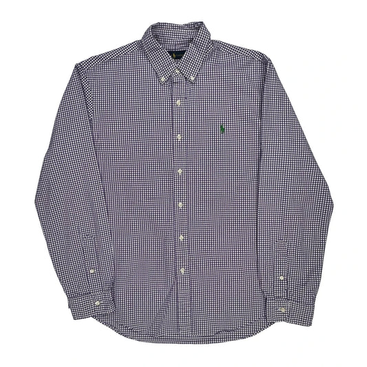 Ralph Lauren Checked Shirt - Large Purple Cotton