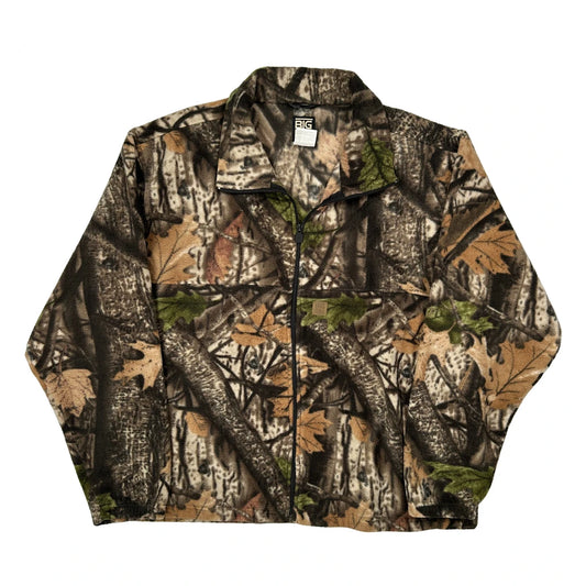 Vintage Big Bill Camo Fleece Jacket - XL Multicoloured Polyester