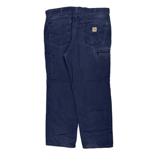 Carhartt Carpenter Trousers - 38W 30L Navy Cotton Blend