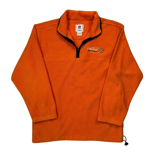 Vintage Chicago Bears Nfl Football Fleece - Large Orange Polyester