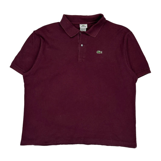 Lacoste Polo Shirt - 3XL Burgundy Cotton