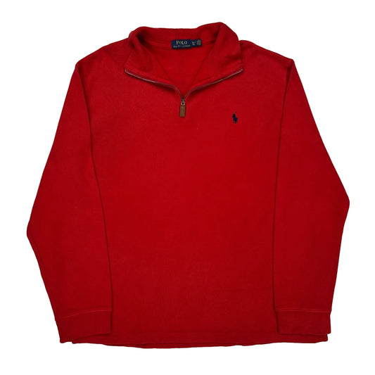 Polo By Ralph Lauren 1/4 Zip - XL Red Cotton