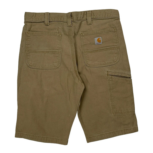 Carhartt Carpenter Shorts - 33W 10L Khaki Cotton