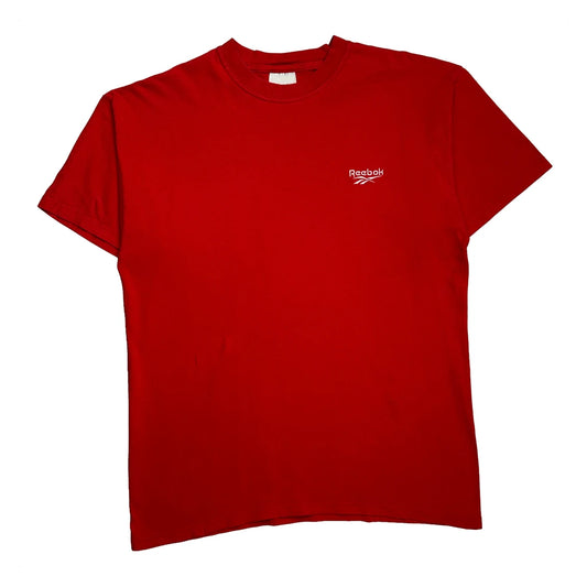 Reebok T-Shirt - Large Red Cotton