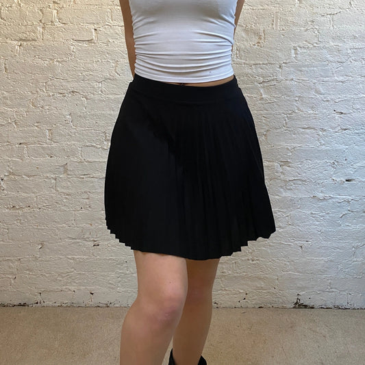 Vintage black Amisu Mini Skirt - womens 28" waist