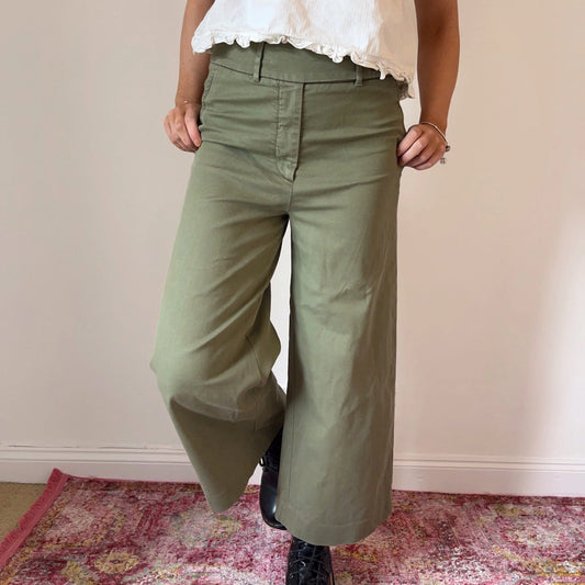 Vintage green Unbranded Trousers - womens 28" waist