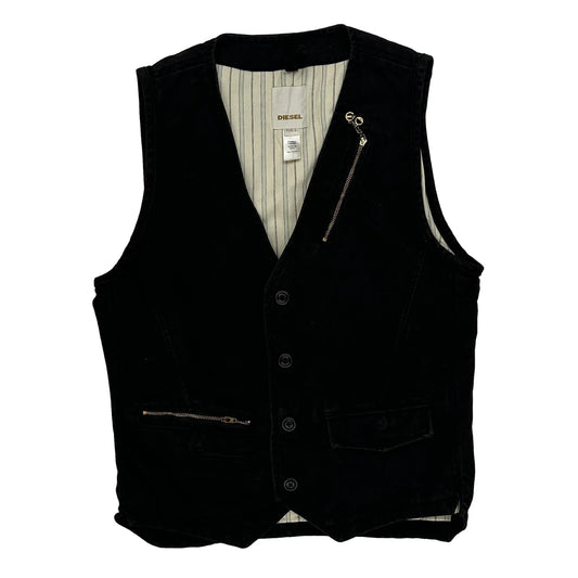 Diesel Technical Waistcoat - Large Black Cotton