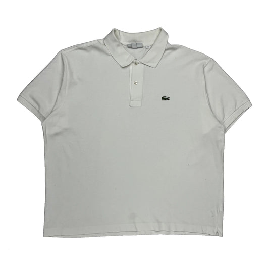 Vintage Lacoste Polo Shirt - 2XL White Cotton
