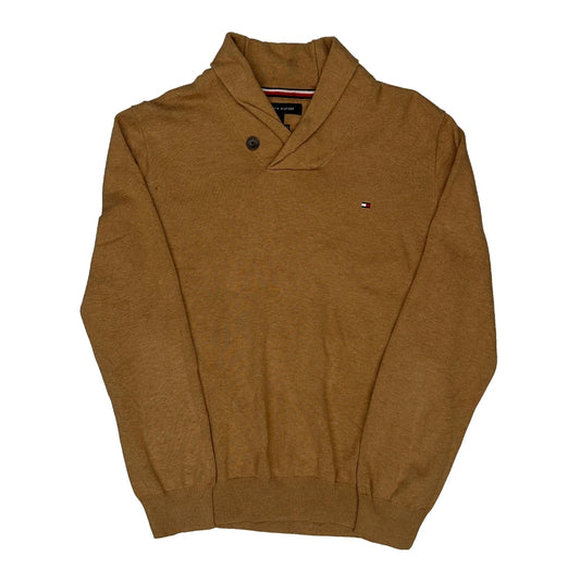 Vintage Tommy Hilfiger Jumper - Small Brown Cotton