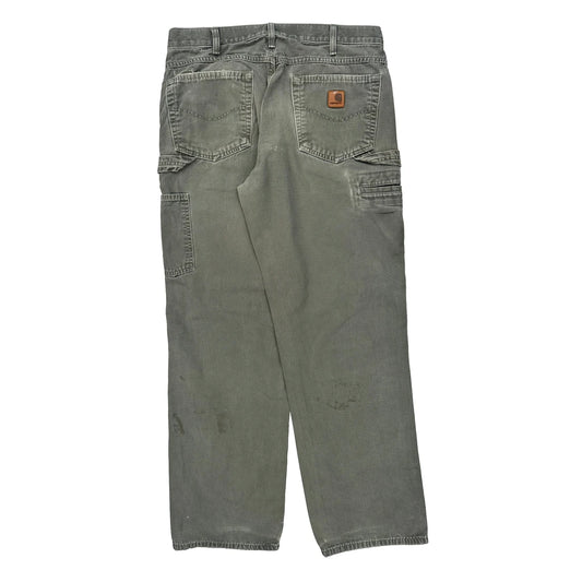 Loose Fit Carhartt Carpenter Trousers - 32W 32L Grey Cotton