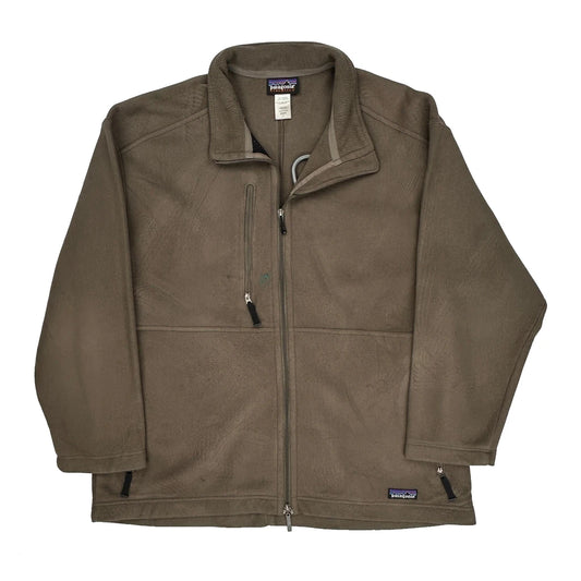 Synchilla Patagonia Fleece Jacket - Large Brown Polyester