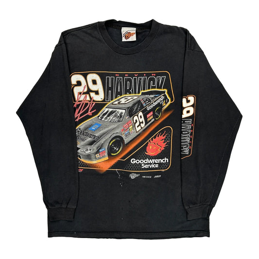 Winners Circle Nascar Long Sleeve T-Shirt - Large Black Cotton