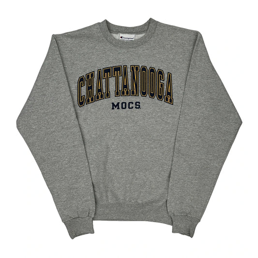 Chattanooga Mocs Champion College Sweatshirt - Small Grey Cotton Blend