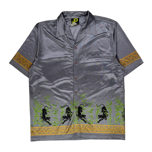 Made In USA Panther Street Savy Japanese Style Shirt - XL Grey Polyester