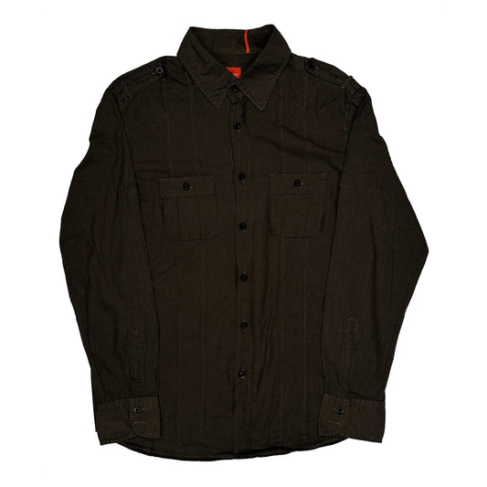 Boss Checked Shirt - XL Brown Cotton