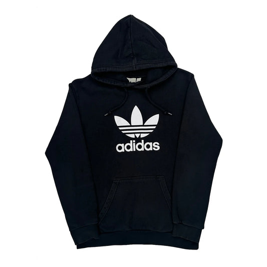 Vintage Adidas Hoodie - Medium Black Cotton