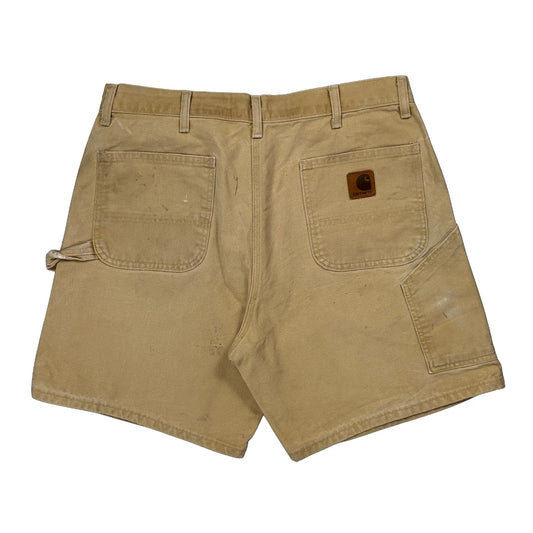 Vintage Workwear Carhartt Carpenter Shorts - 35W 8L Beige Cotton