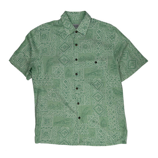 Wingham Pointe Short Sleeve Shirt - Medium Green Viscose