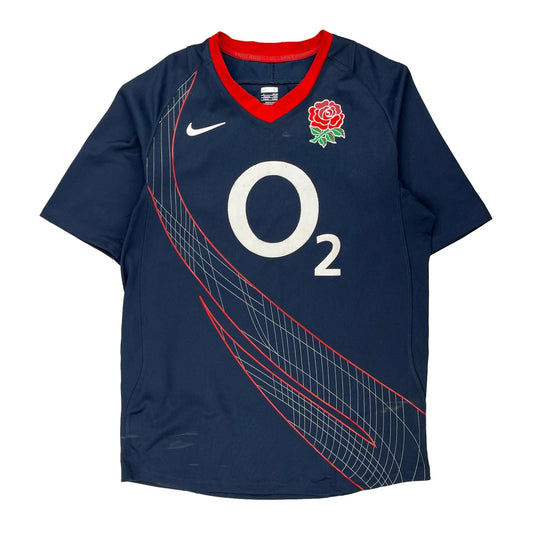 England Rugby Nike Rugby Shirt - Large Navy Polyester